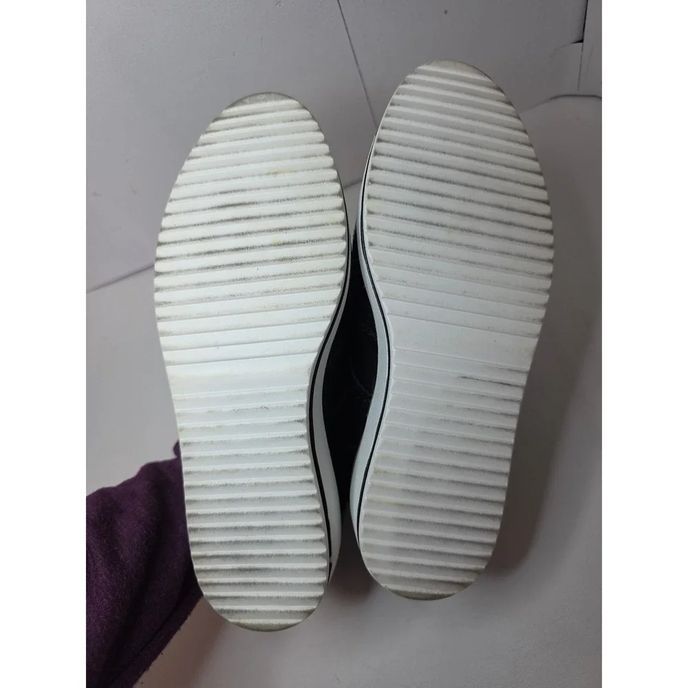 Black Wingtip Platform Oxford Brogue‎ Shoes Dadawen Chunky White Sole EU 39 US 8